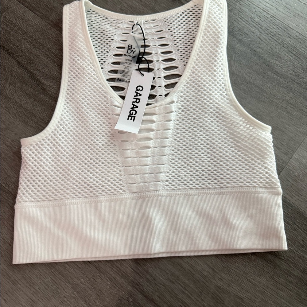 Garage Off-White Mesh Top